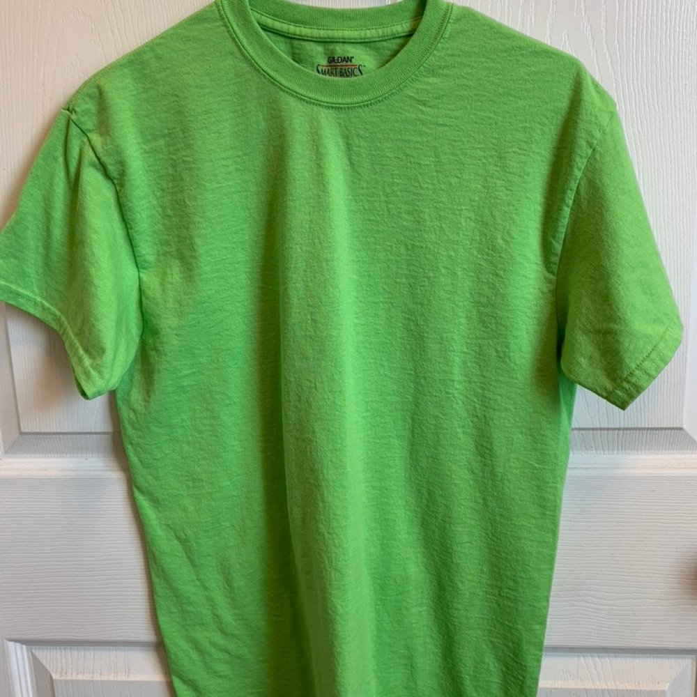 Gildan Basic Lime Green T-shirt Size Medium
